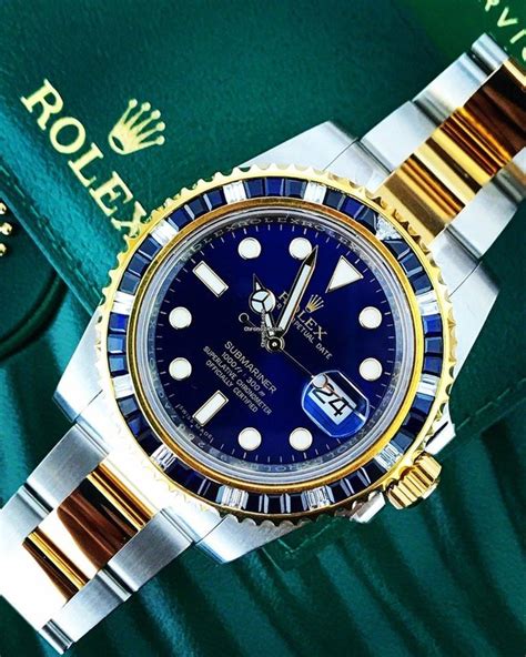 rolex submariner diamond sapphire bezel.